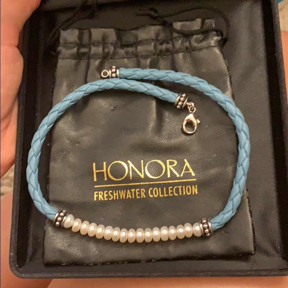 Honora Fresh Water Pearl and Leather Necklace